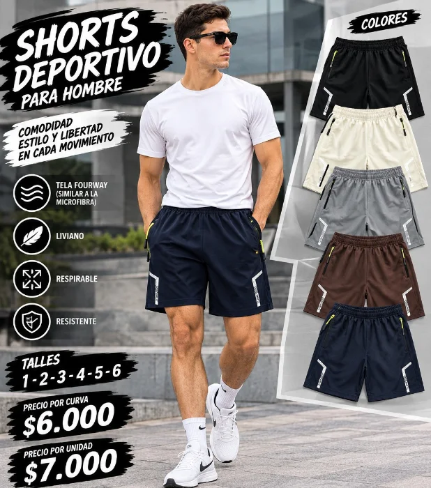 Shorts Deportivo de Hombre Sport