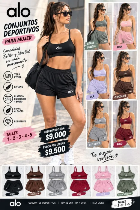 Conjuntos Deportivos de Mujer Top y Short