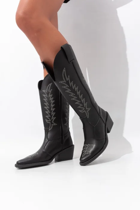 Texana Bordada Caña Alta Pantorrila Plus Size