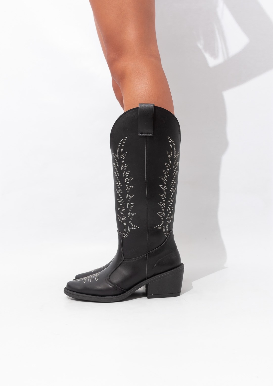 Texana Bordada Caña Alta Pantorrila Plus Size - Imagen 3
