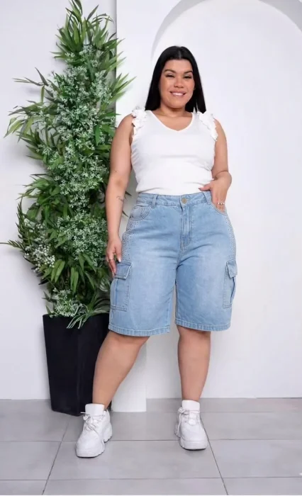 Bermudas Cargo  con Brillos