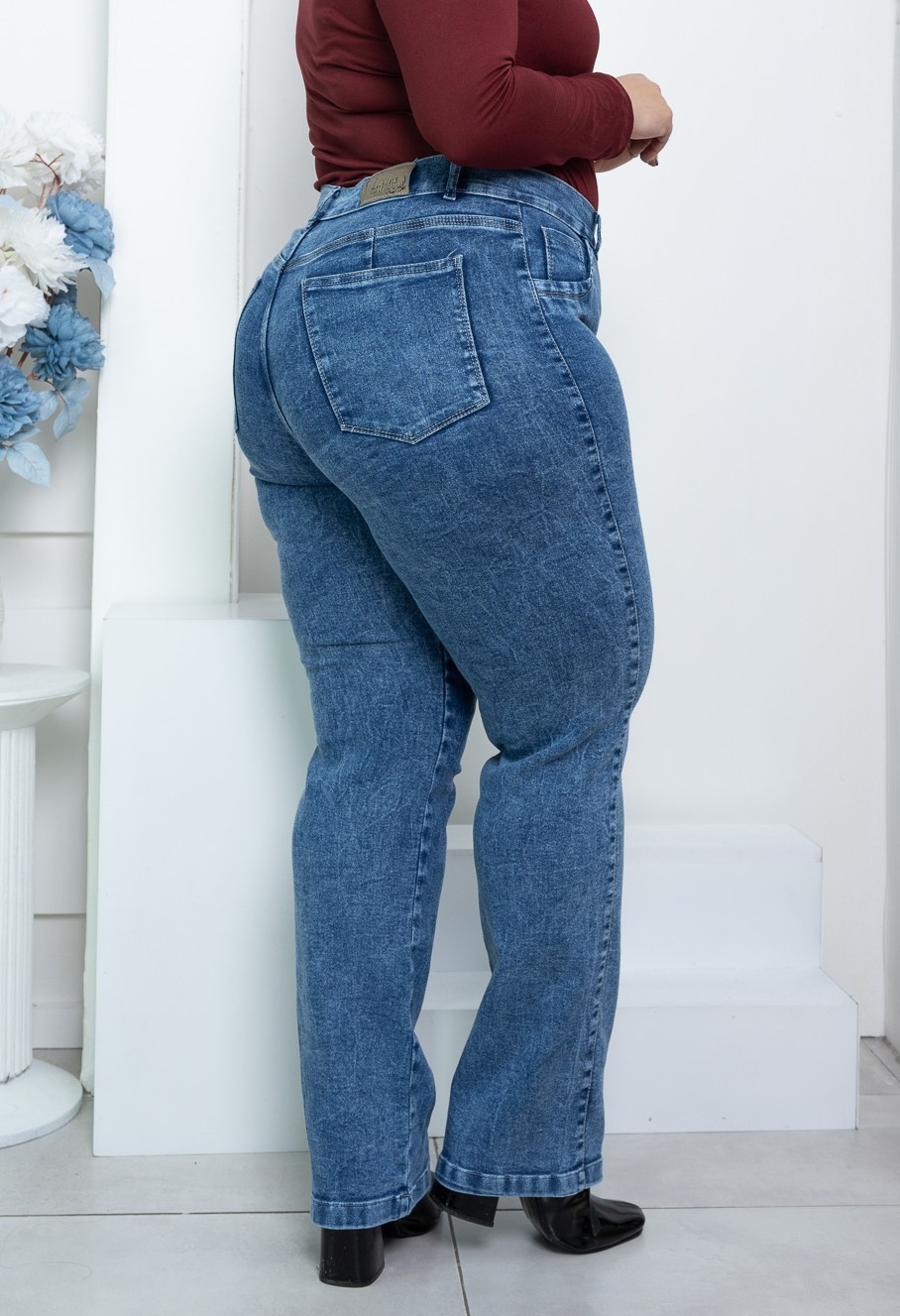 Jeans Recto Nevado Stom Elastizado - Imagen 2
