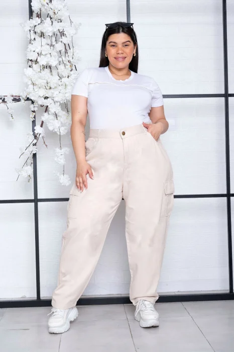 Cargo Gabardina en Beige y Verde