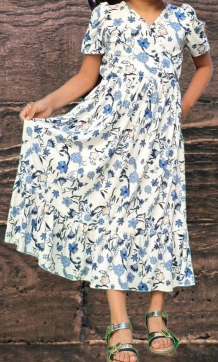 Vestidos Largos de Nena Cruzados en Morley Estampado - Imagen 1
