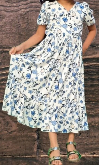 Vestidos Largos de Nena Cruzados en Morley Estampado