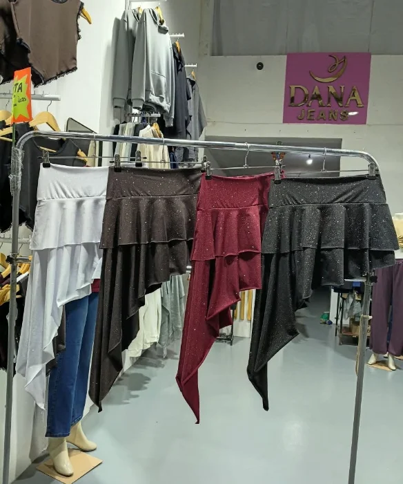 Short Pollera Microfibra Brilloso