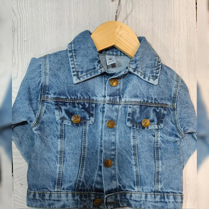 Campera de Jeans Unisex Celeste