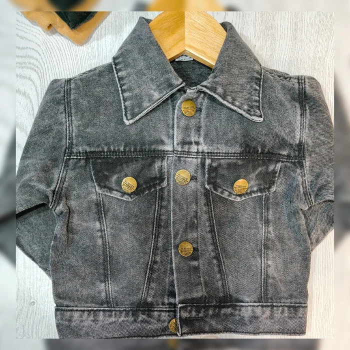 Campera de Jeans Unisex Gris Localizado