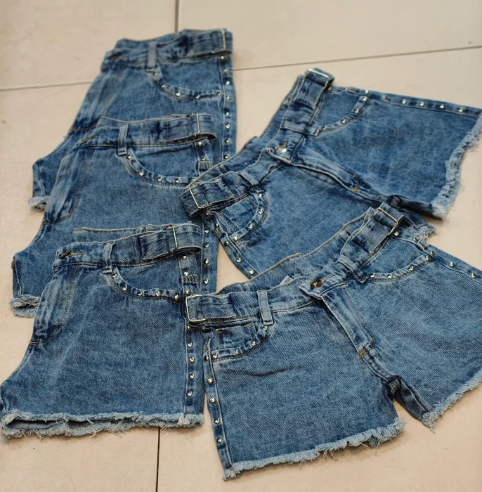 Short de Jeans de Nena con Regulador