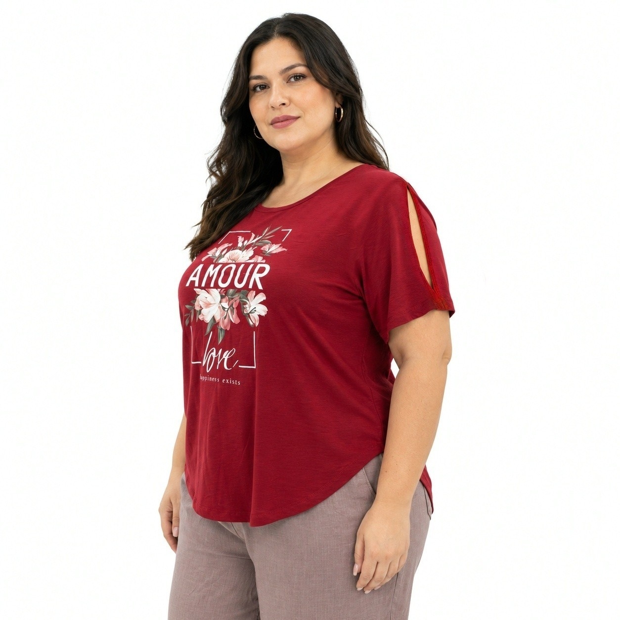 Remera de Viscosa Amour Manga Integrada con Gota - Imagen 2