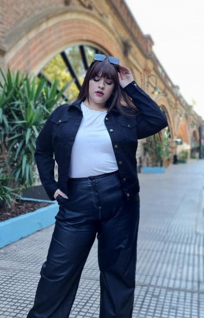 Campera Negra Jeans - Imagen 2