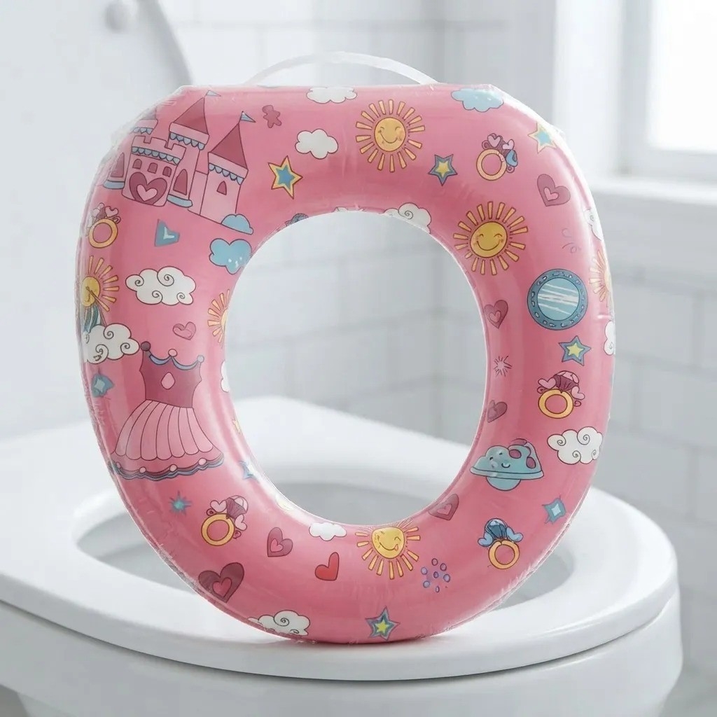 Asiento Adaptador Acolchado para Inodoro Infantil Baño Niños - Imagen 4