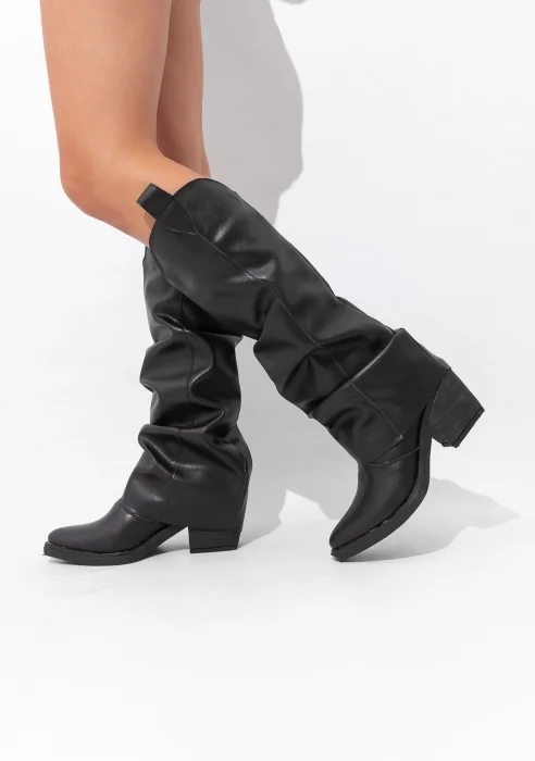 Bota Texana Volcada Caña Alta Arrugada Tex-3