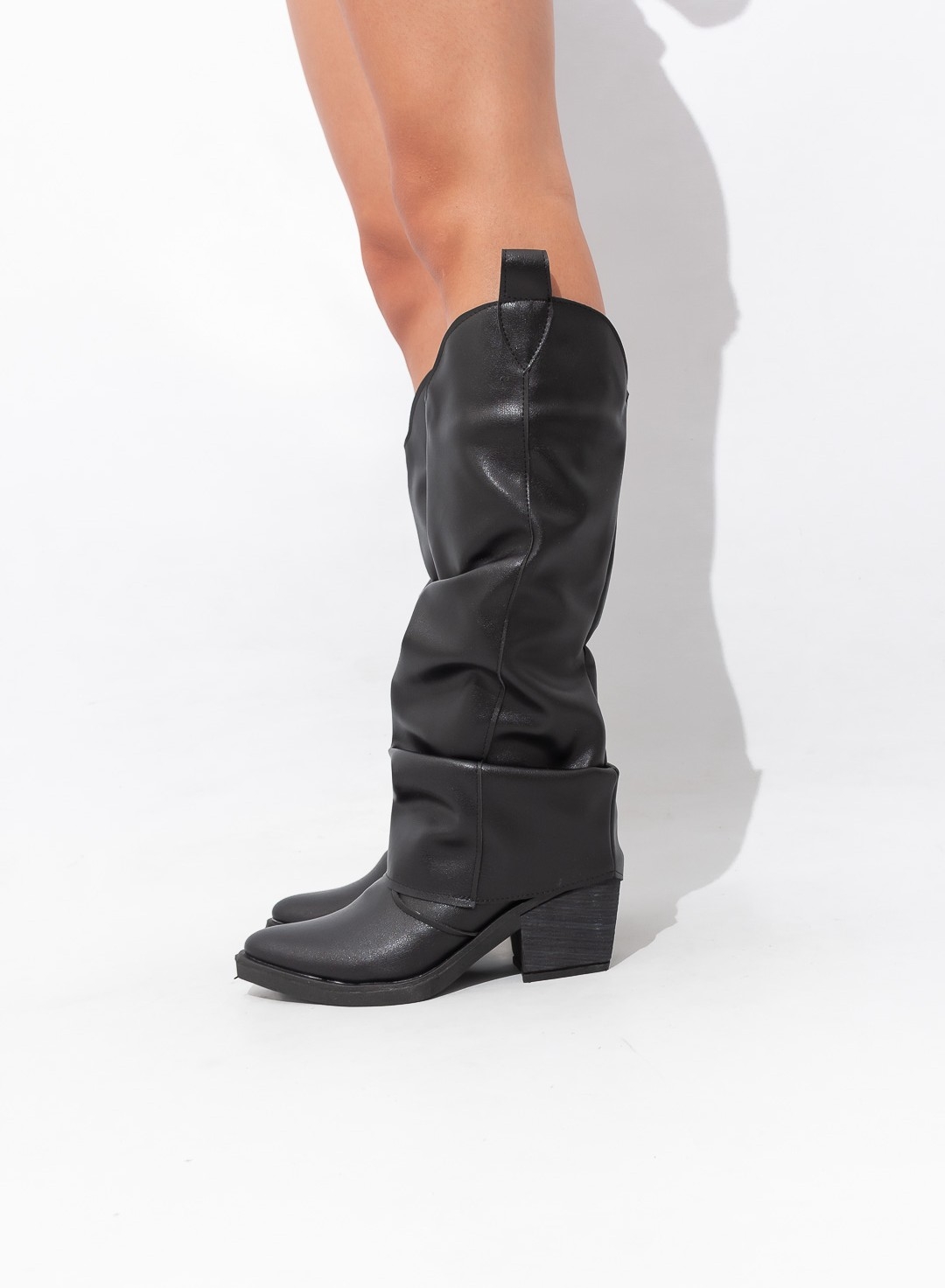 Bota Texana Volcada Caña Alta Arrugada Tex-3 - Imagen 3