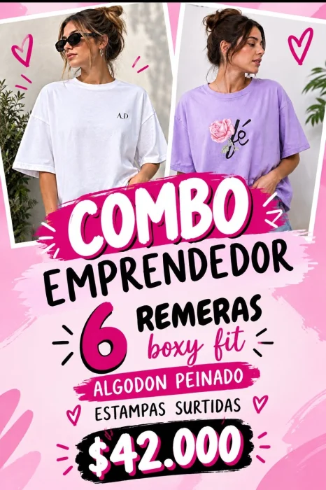 Remeras Boxy Fit Combo