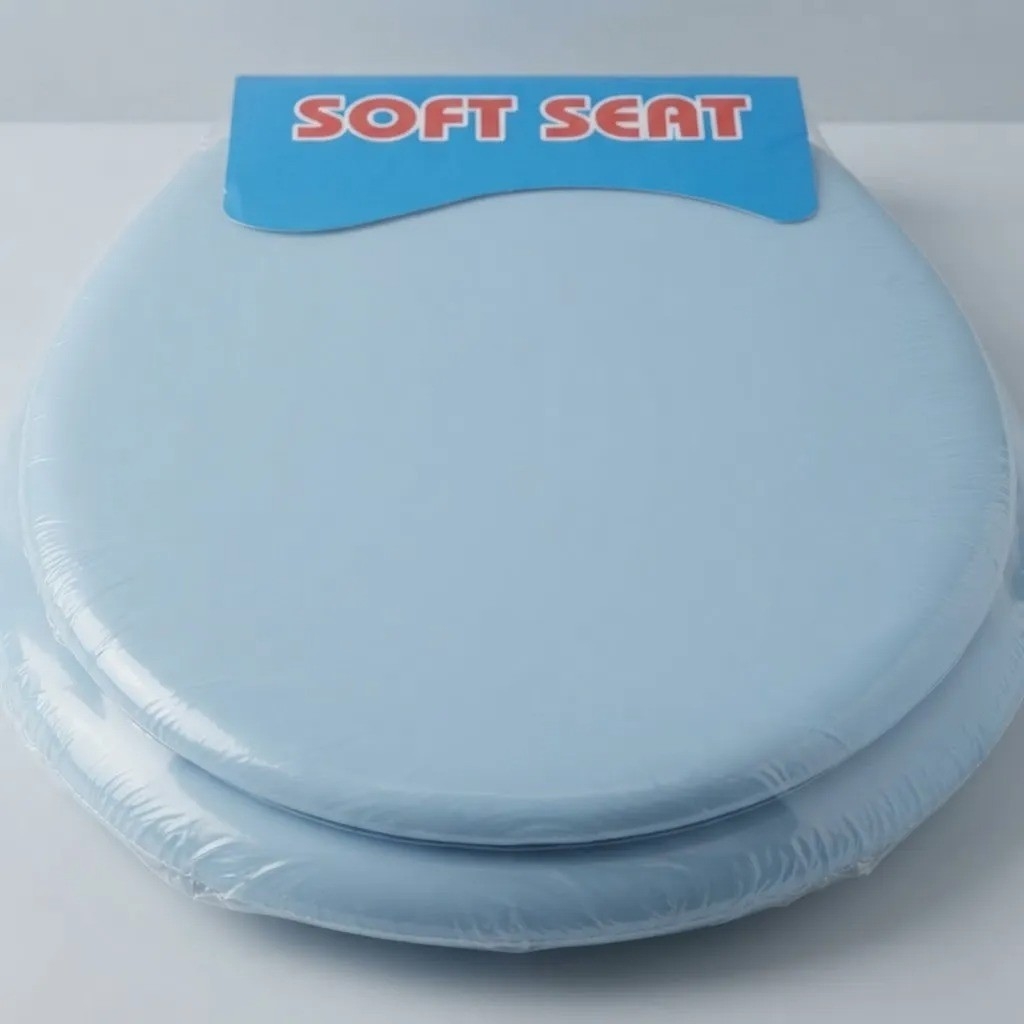 Asiento Inodoro Plastico Acolchonado Universal Tapa de Baño - Imagen 5