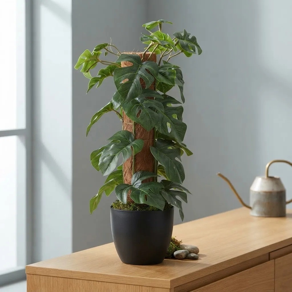 Planta Artificial Monstera con Tutor Decoracion Hogar - Imagen 1