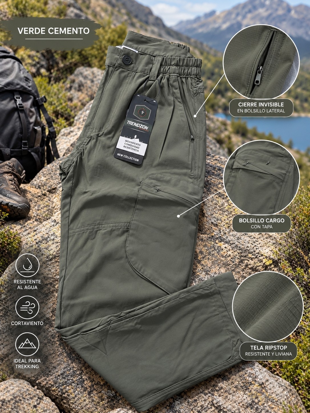 Pantalon Secado Rapido No Desmontable Exclusivo Mujer - Imagen 4