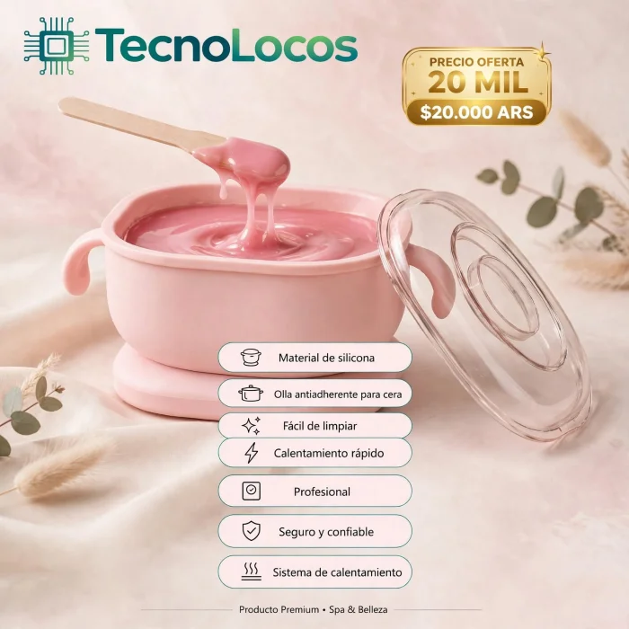 Olla de Cera de Silicona Plegable !!!