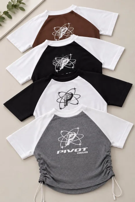 Remera Frunce Estampado