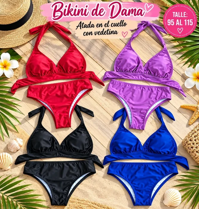 Bikini  con Vedetina Lycra Brillosa