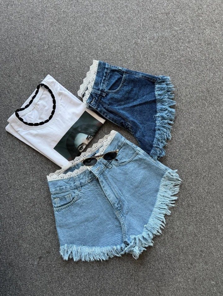 Short Jean Encaje - Imagen 3