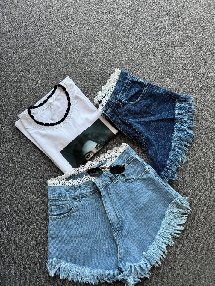 Short Jean Encaje - Imagen 3