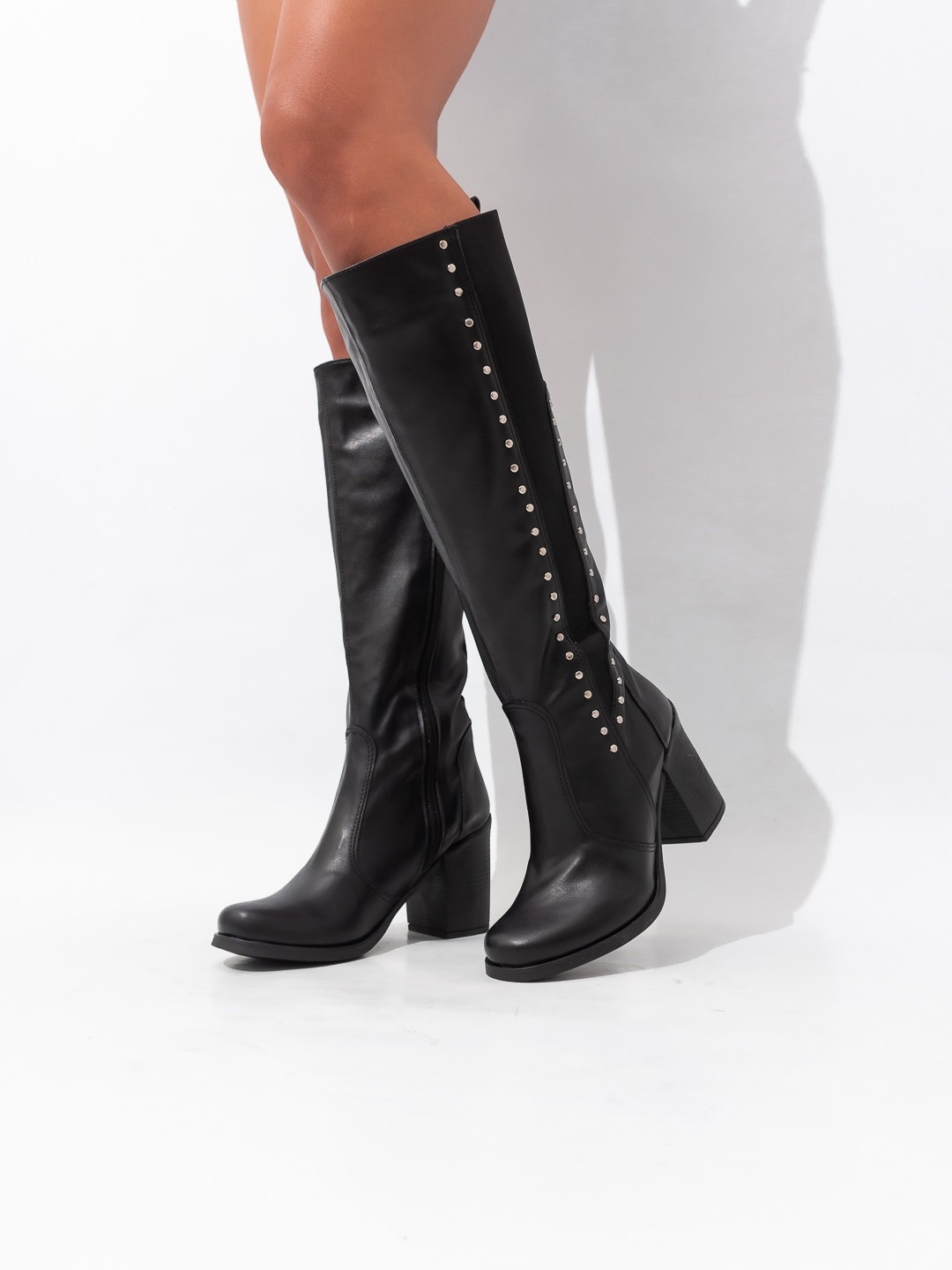 Bota Caña Alta Bucanera con Elástico y Tachas Nardin - Imagen 2
