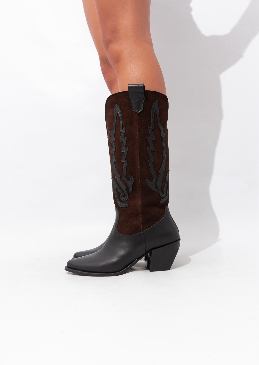 Texana de Cuero Vacuno Pantorrilla Plus Size Noha - Imagen 2