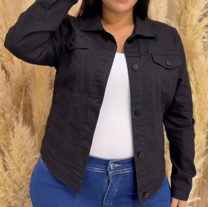 Campera Negra con Brillos