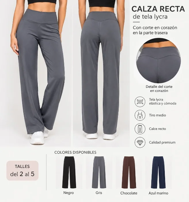 Calza Recta con Corte Corazón