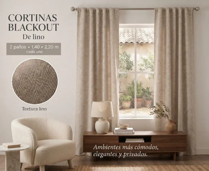 Cortina Blaxkout de Lino