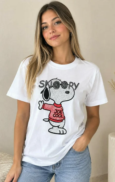 Remera Estampada Strass