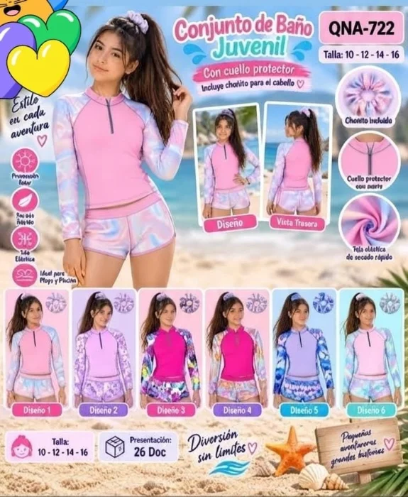 Traje de Baño Protección Uv50 de Niña