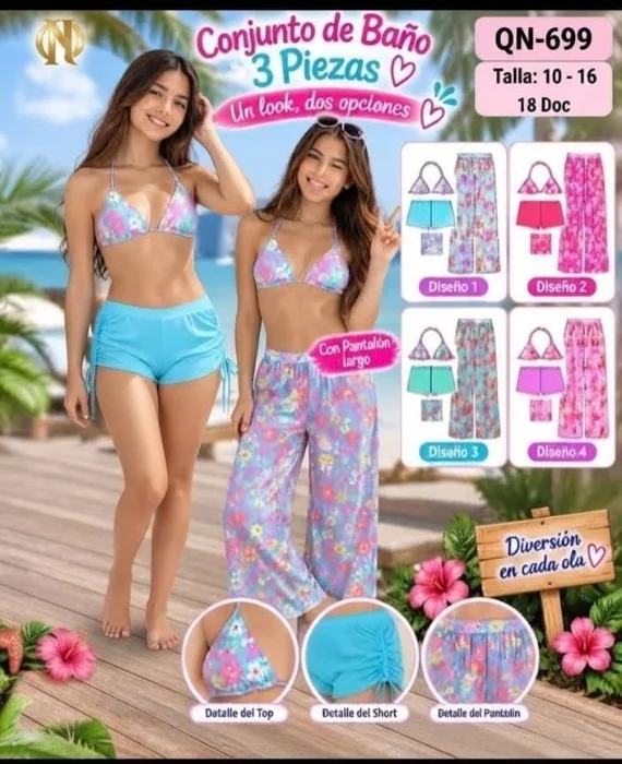 Traje de Baño Protección Uv50 Niña