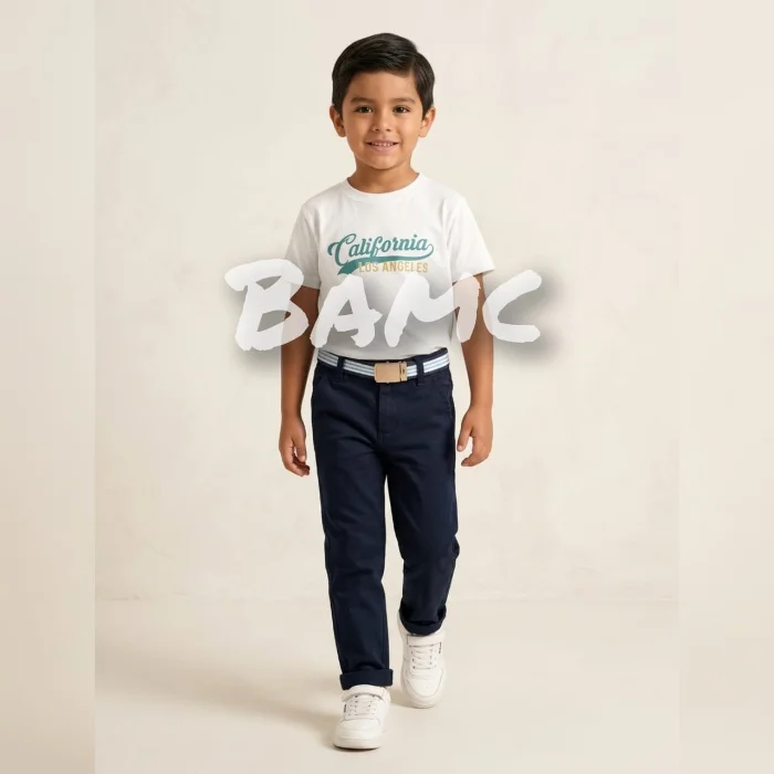 Pantalon Corte Chino de Gabardina