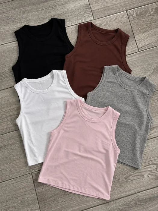 Musculosa Basica Algodón con Lycra