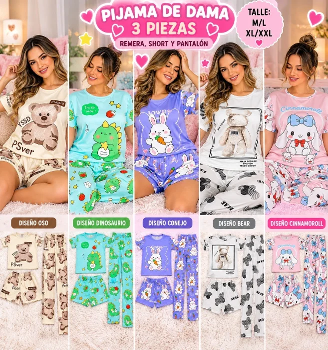 Pijama de 3 Piezas