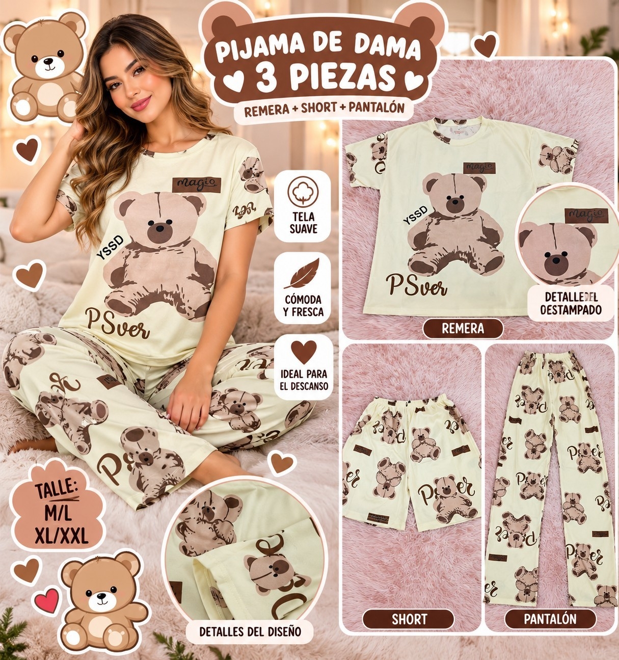 Pijama de 3 Piezas - Imagen 2