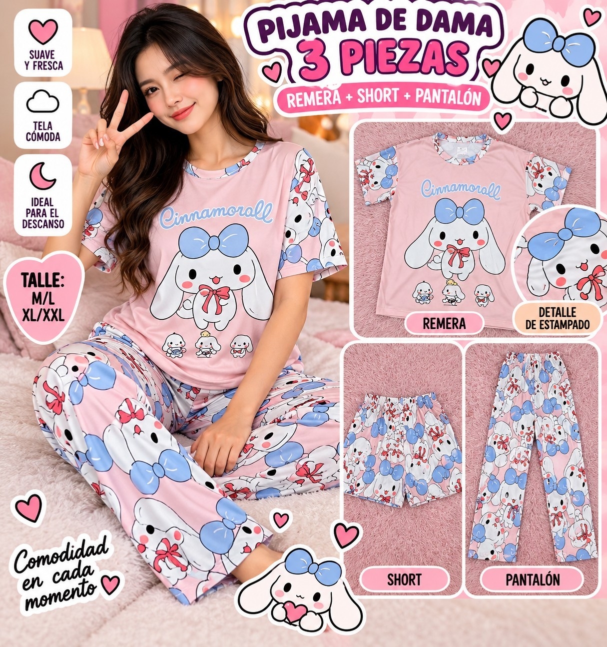 Pijama de 3 Piezas - Imagen 6