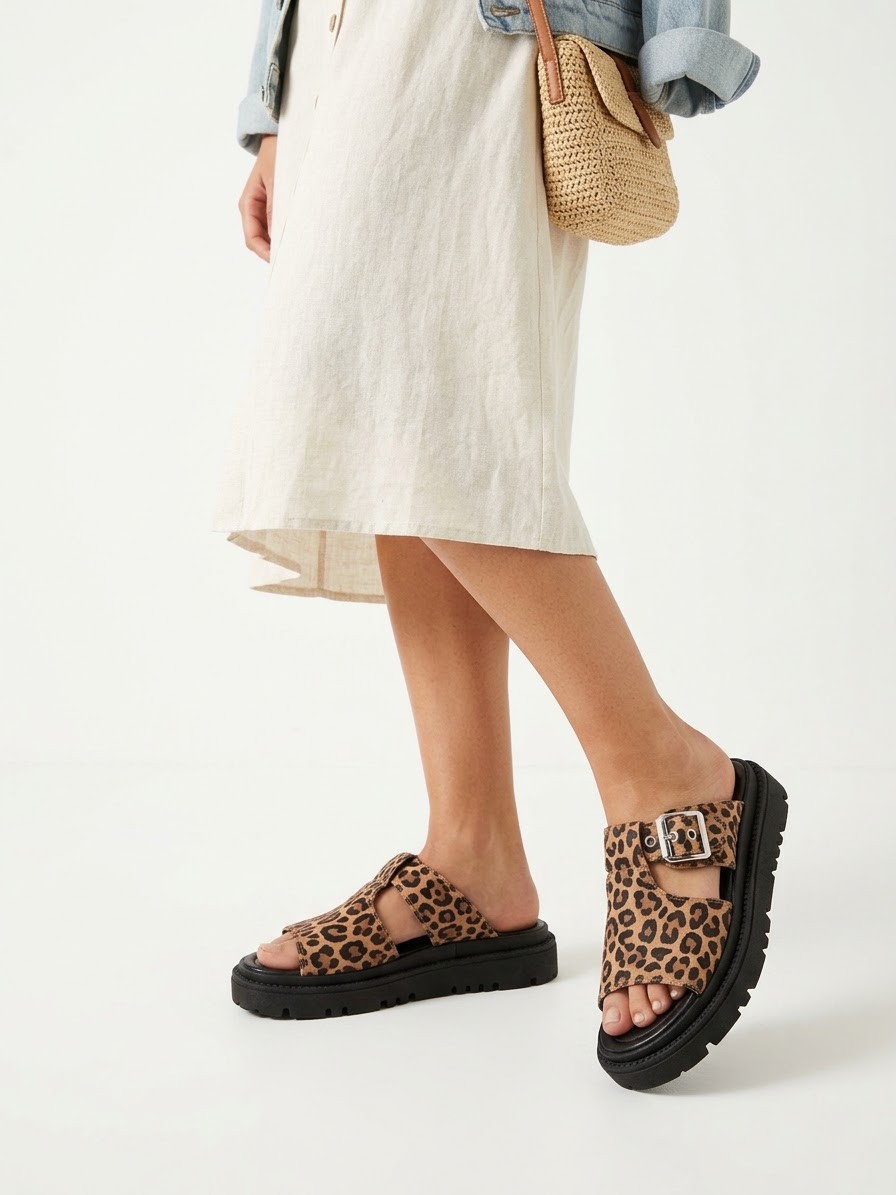 Sandalias Sueco Animal Print - Imagen 2