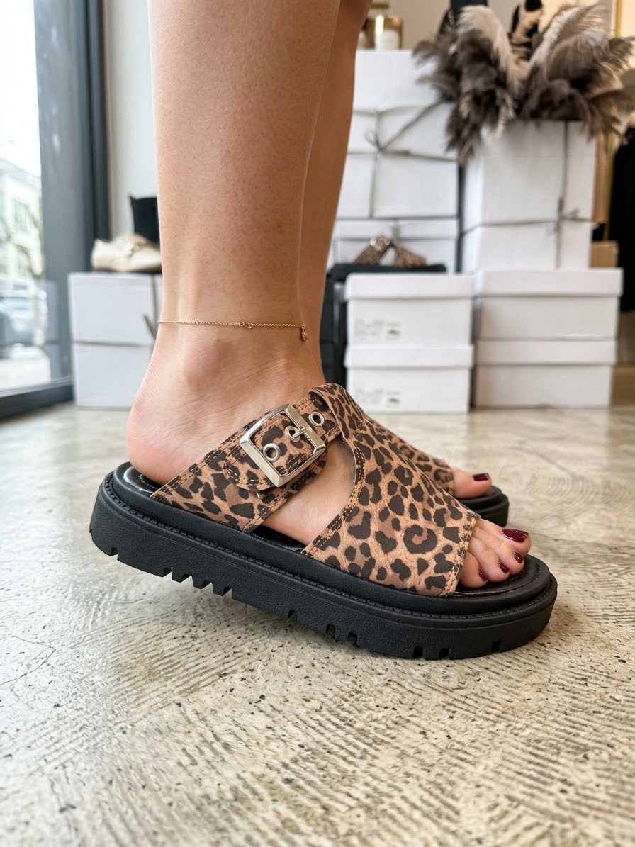 Sandalias Sueco Animal Print - Imagen 3