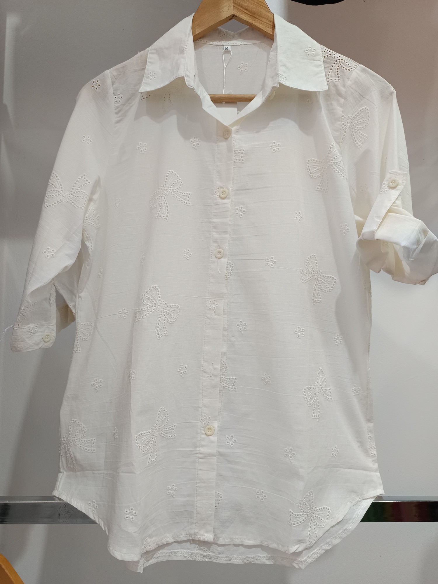 Camisa Clásica 3/4 Moño - Imagen 2