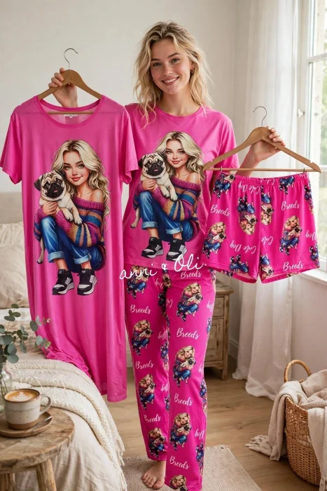 Pijama Mujer 4 Piezas Importado