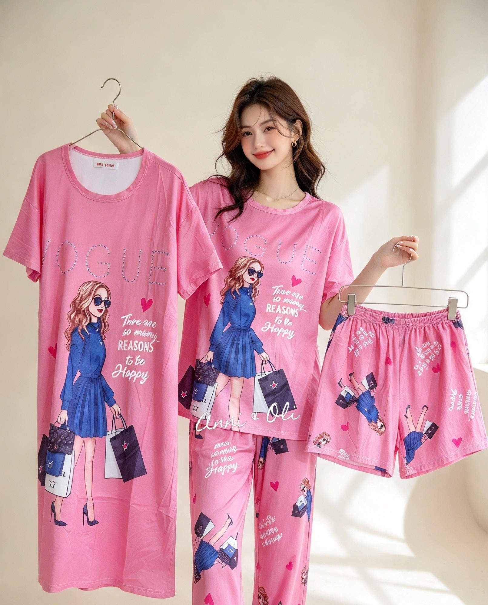 Pijama Mujer 4 Piezas Importado - Imagen 2