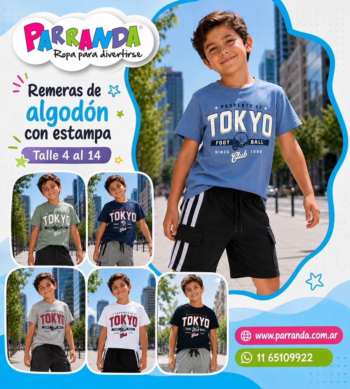 Remeras Niño de Algodón con Estampado - Imagen 3