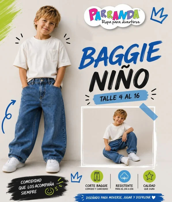 Pantalón Jean Baggie Niño