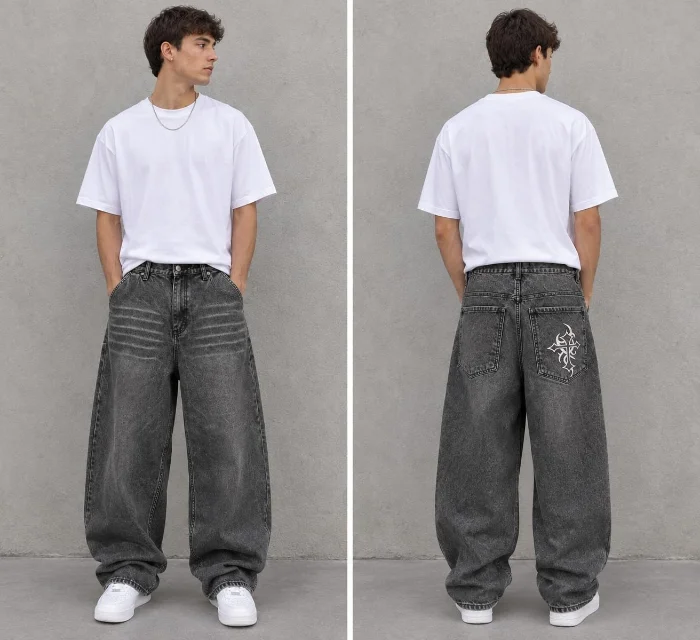 Pantalon Baggy Bordado