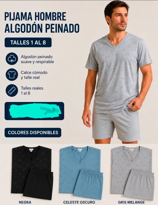 Pijamas de Hombre de Algodon