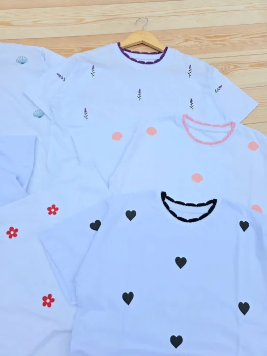 Remera Over Cuello Tejido (leer Descripción)